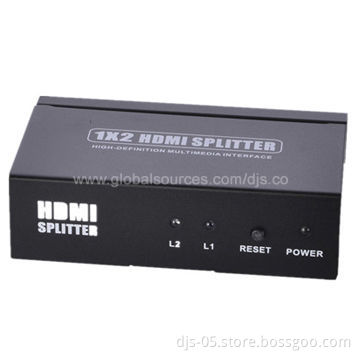 HDMI 1 x 2 Splitter, Supports 3D/1080i/p Resolution/Easy to Use and Best Price/CE/FCC Certified